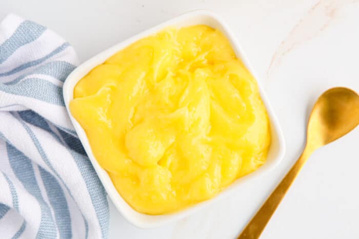 lemon curd in a bowl