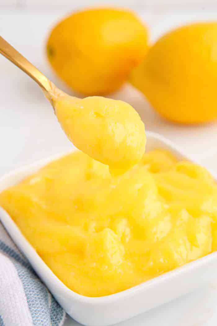 lemon curd in a bowl