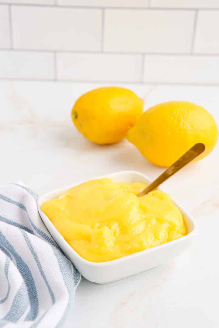 lemon curd in a bowl on the table