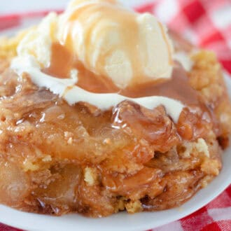 Caramel Apple Dump Cake feature