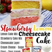 Strawberry Lemon Cheesecake Cake Pin