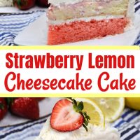 Strawberry Lemon Cheesecake Cake Pin
