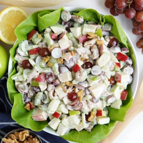 Waldorf salad in a bowl