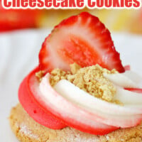 Frosted Strawberry Cheesecake Cookies pin
