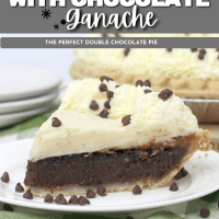 chocolate pie with ganache pin