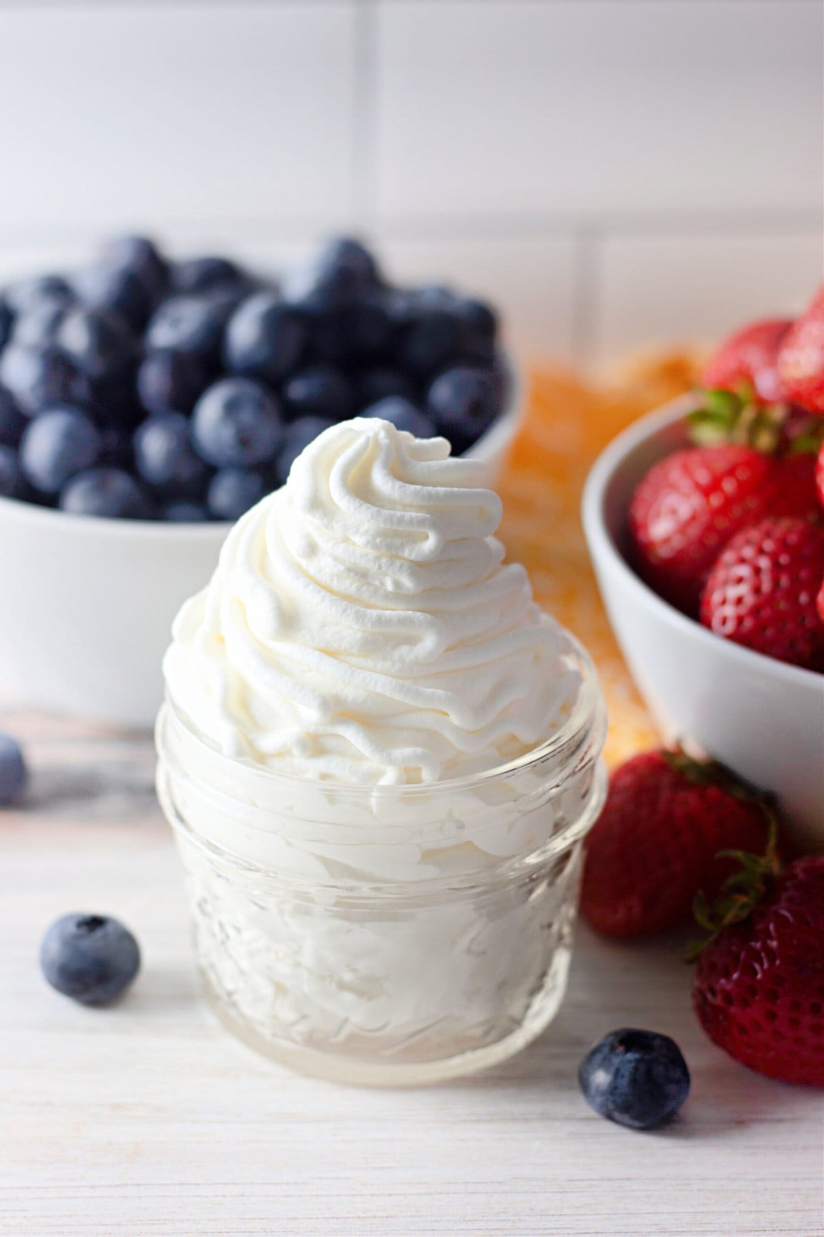 homemade whipped cream in a glass jar