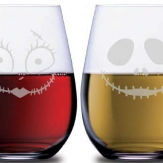 Nightmare Before Christmas Wine Glasses
