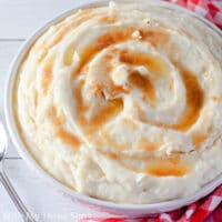 Amish Brown Butter Mashed Potatoes in a bowl