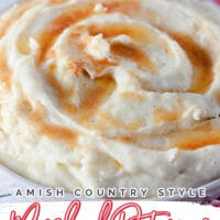 Amish Brown Butter Mashed Potatoes Pinterest graphic