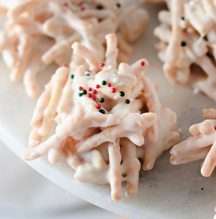 christmas cookies with chinese noodles