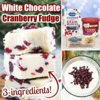 White Chocolate Cranberry Fudge