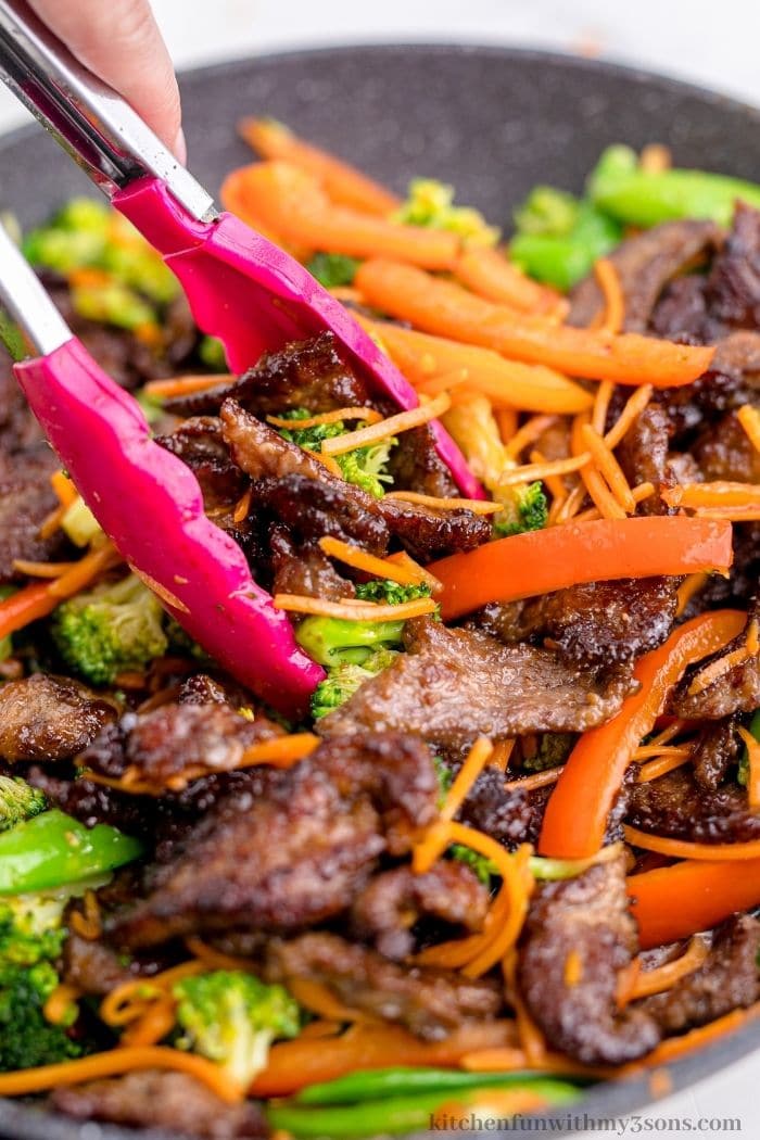 up close The Best Beef Stir Fry at Home