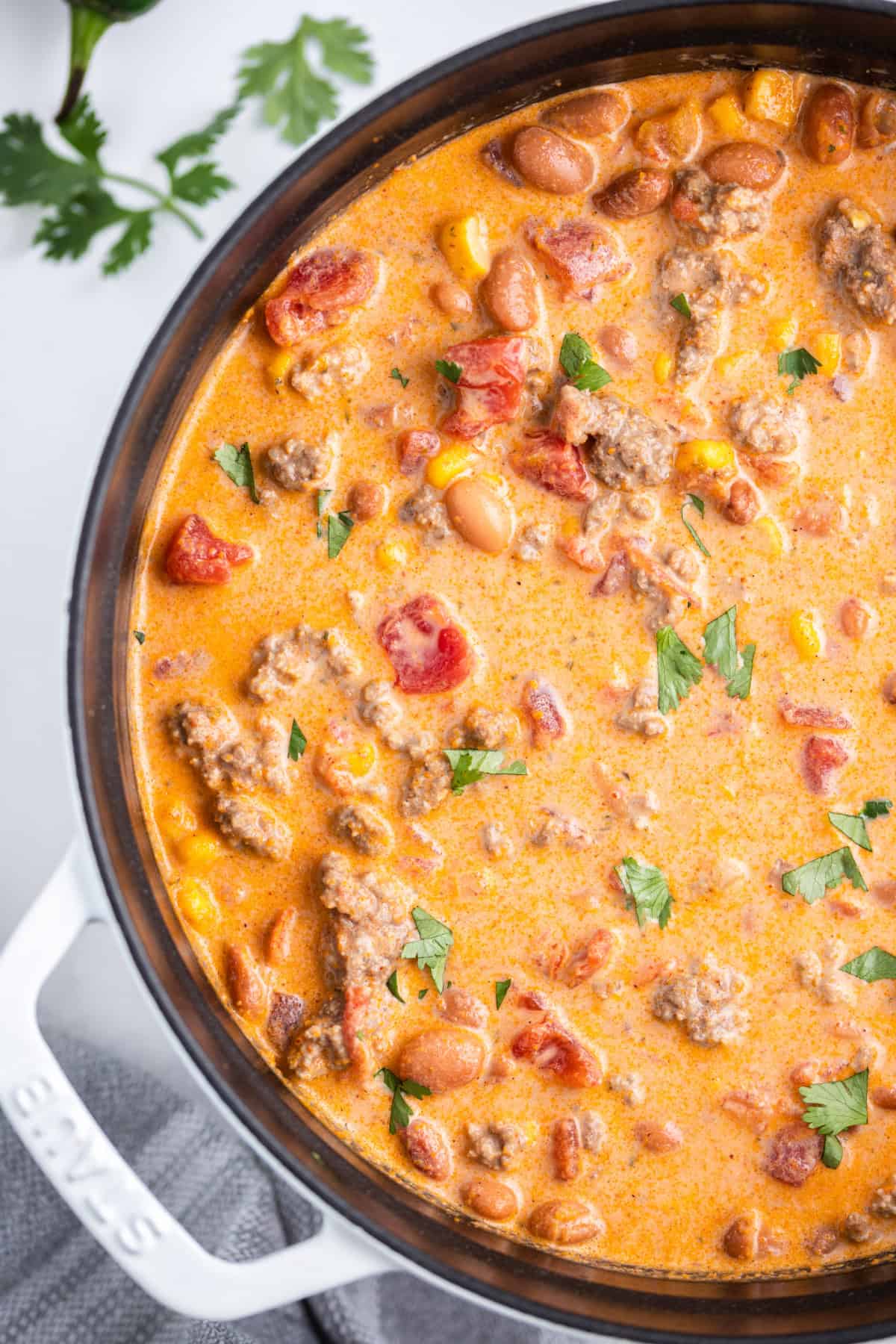 Easy Taco Soup in a pot