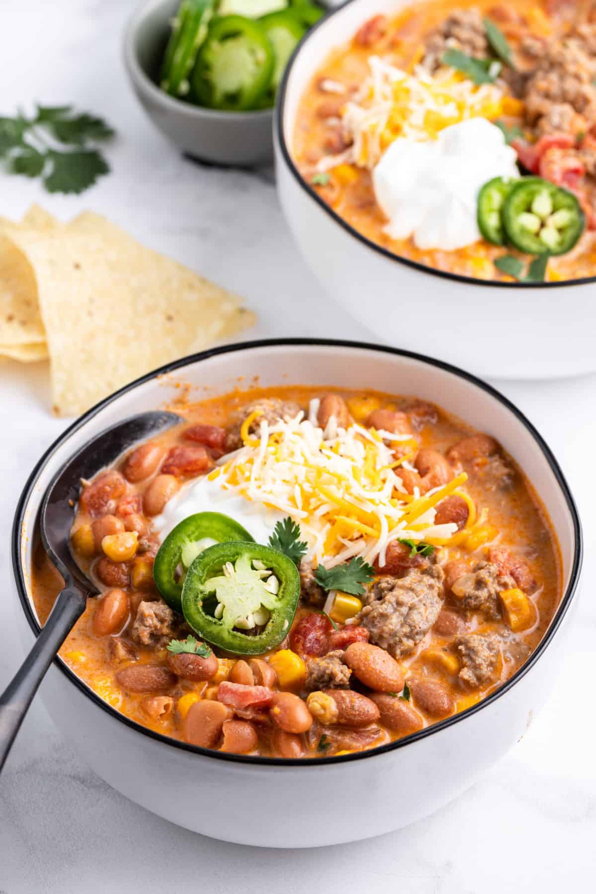 Taco Soup in a bowl