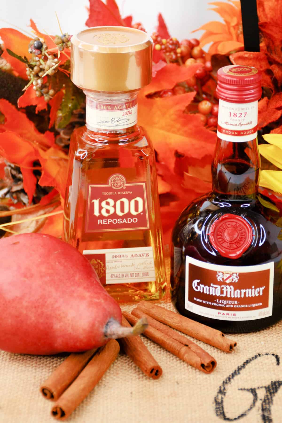 ingredients for a Thanksgiving Margarita