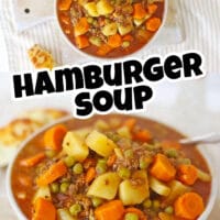 Slow Cooker Hamburger Soup is a hearty dinner recipe that's perfect for cold winter nights.