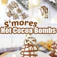 S'mores Hot Chocolate Bombs are the perfect treat to make this winter. These hot cocoa bombs are a fun twist on traditional hot chocolate and kids love them. #Recipes