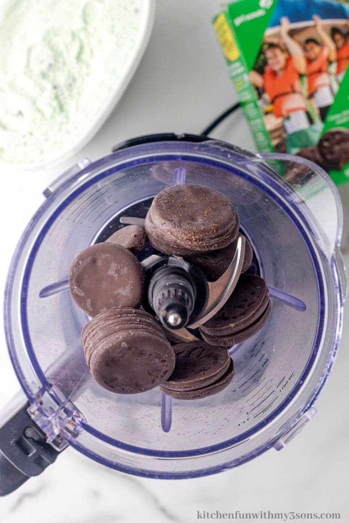 Grinding up the thin mints.