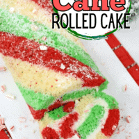 Candy Cane Rolled Cake