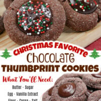Chocolate Thumbprint Cookies pin