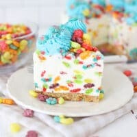 Rainbow Trix Cheesecake (No-Bake)