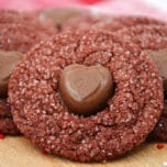 A close up of the Red Velvet Cookies.