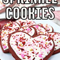 Red Velvet Sprinkle Cookies pinterest