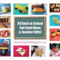 A collage of 12 images of different school snacks and treats for students and teachers