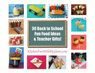 A collage of 12 images of different school snacks and treats for students and teachers