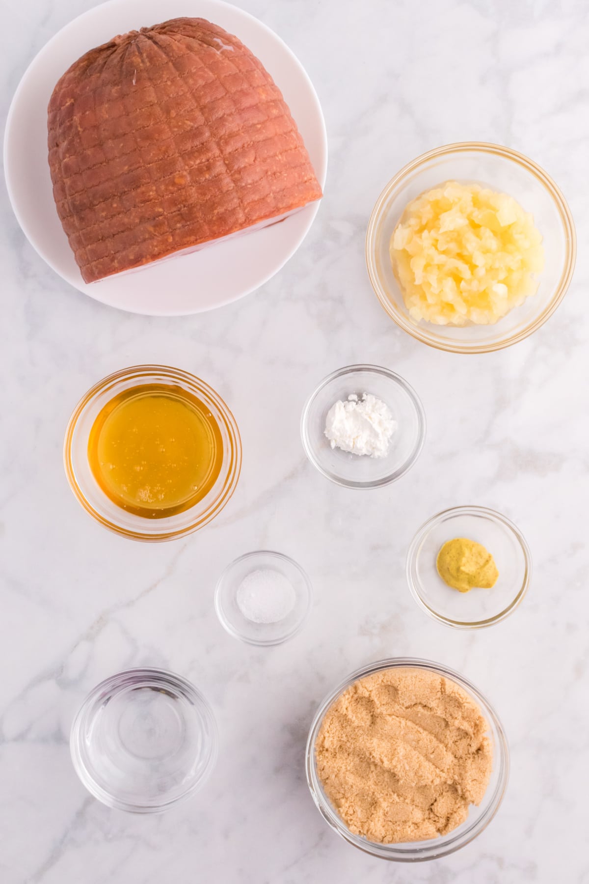 ingredients for pineapple glazed ham