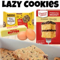 Lazy Cookies - cake mix cookie bars