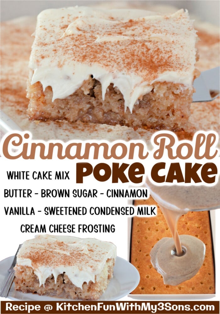 Cinnamon Roll Poke Cake Recipe