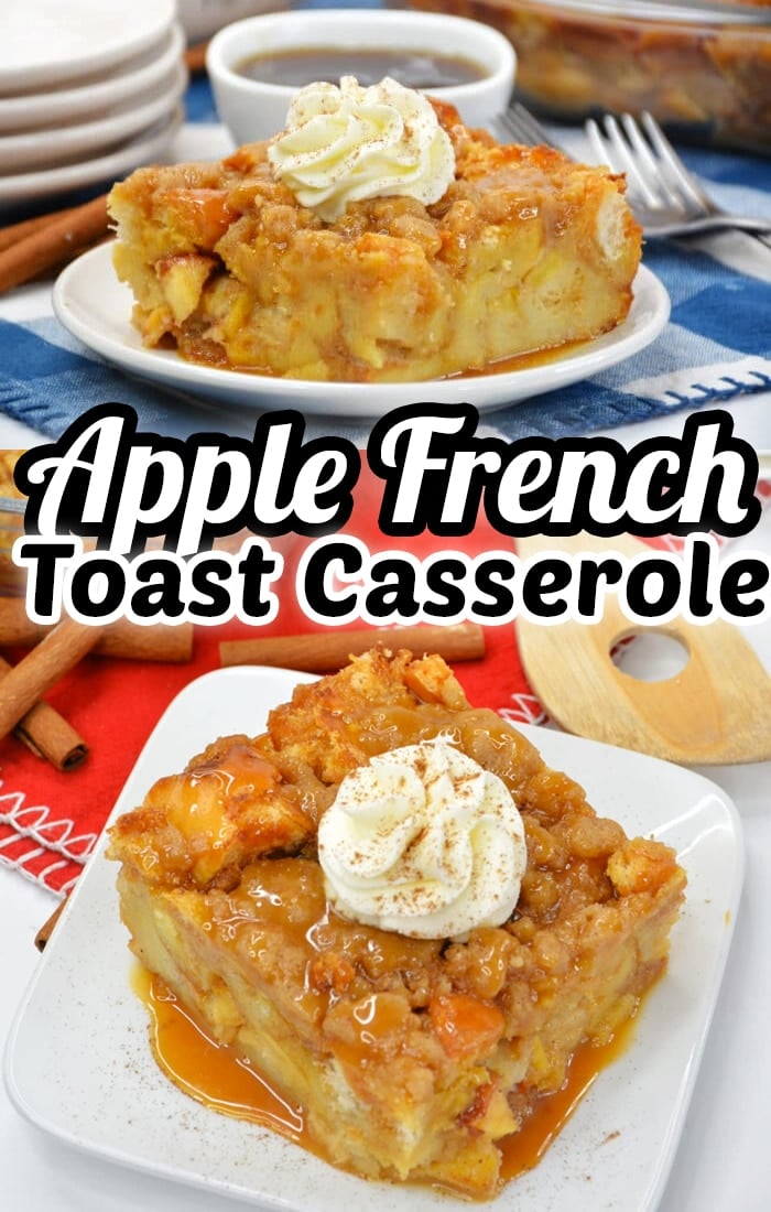 Apple French Toast Casserole is a dense and delicious recipe that combines the tasty flavors of French toast with warm and soft apples. 