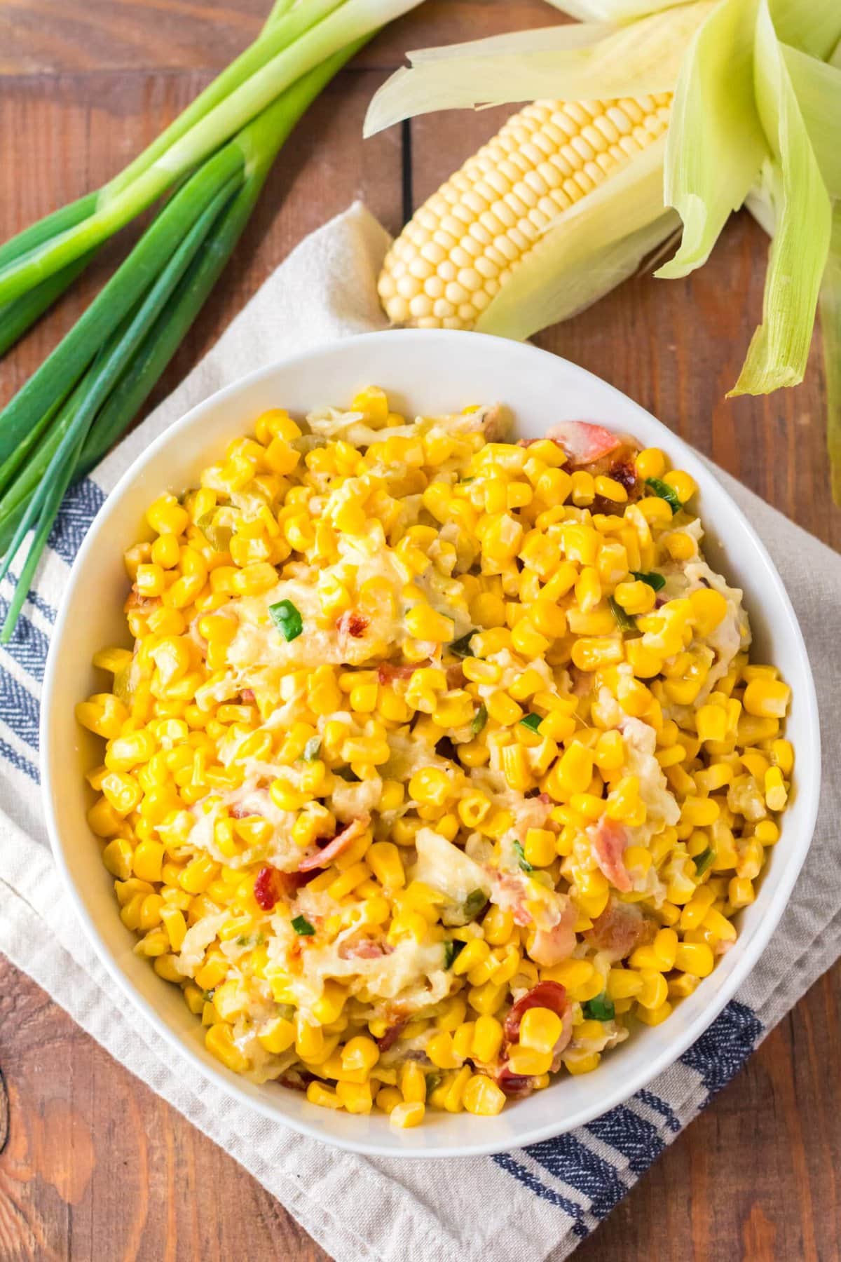Cheesy corn in the skillet