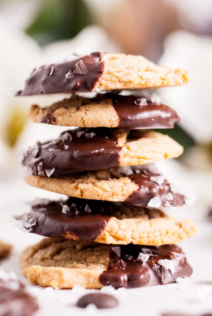 A stack of the Peanut Butter Cookies.