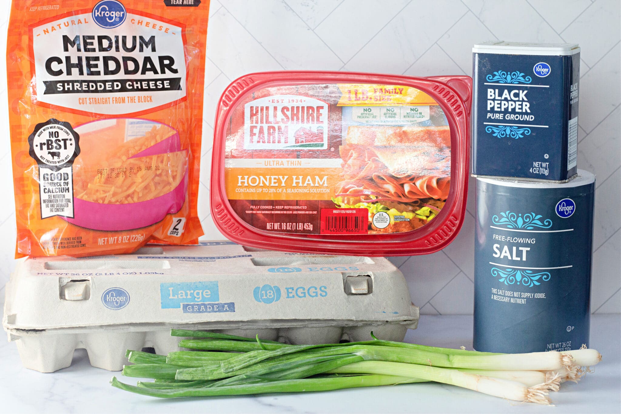 ingredients to make Ham and Egg Cups.