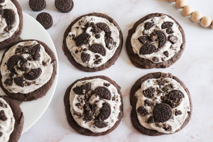 The Oreo Chocolate Chip Cookies on a table.