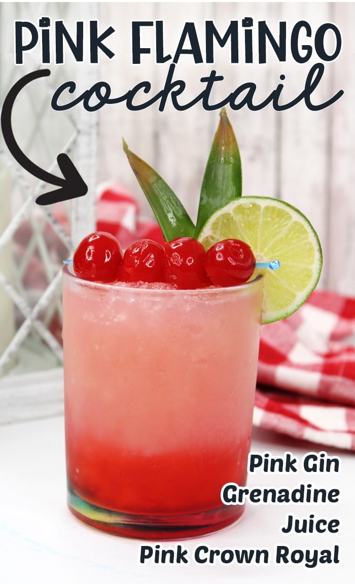 Pink Flamingo Cocktail is a tropical cocktail that combines the flavor or pina colada with strawberry banana for an epic summer drink.