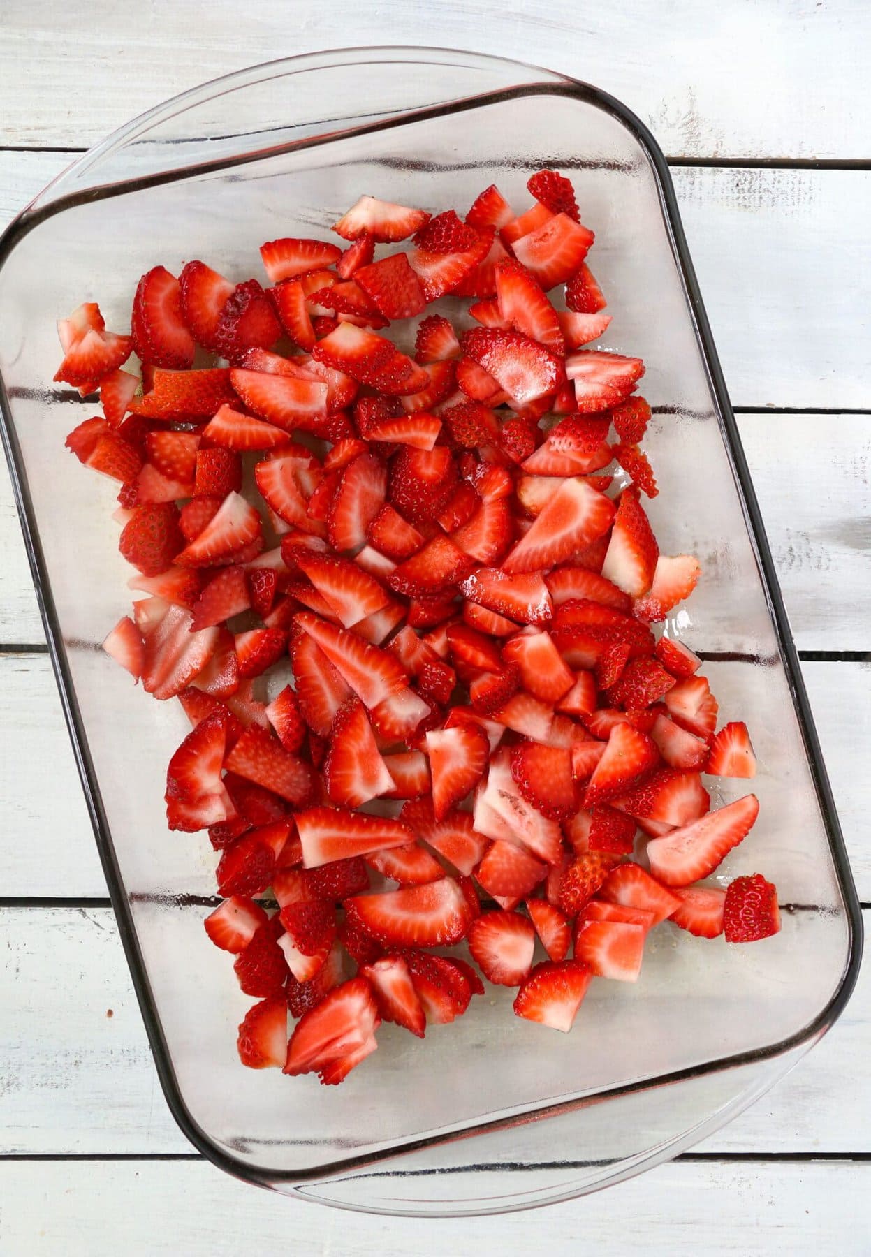 Adding the strawberries.