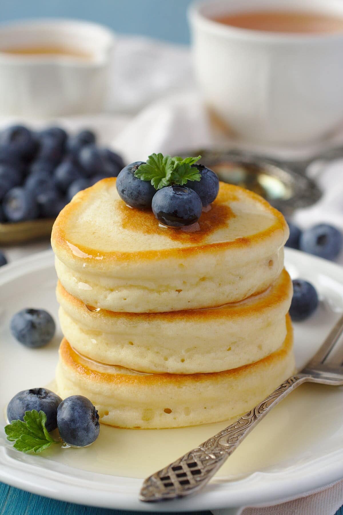 Stacked Fluffy Pancakes