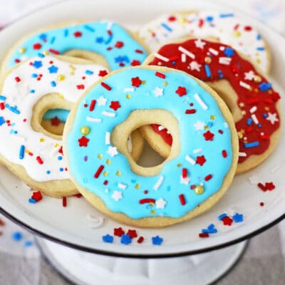 Red, White and Blue Donut Cookies feature