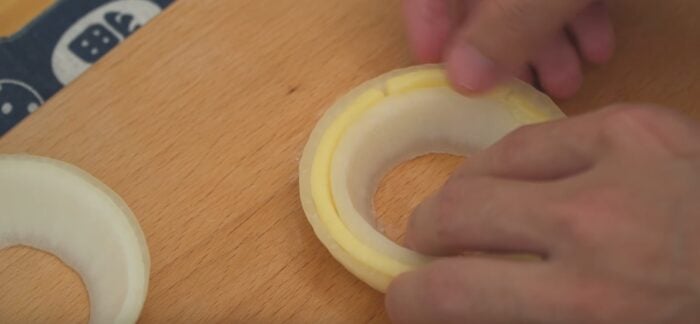 screen shot of making onion rings