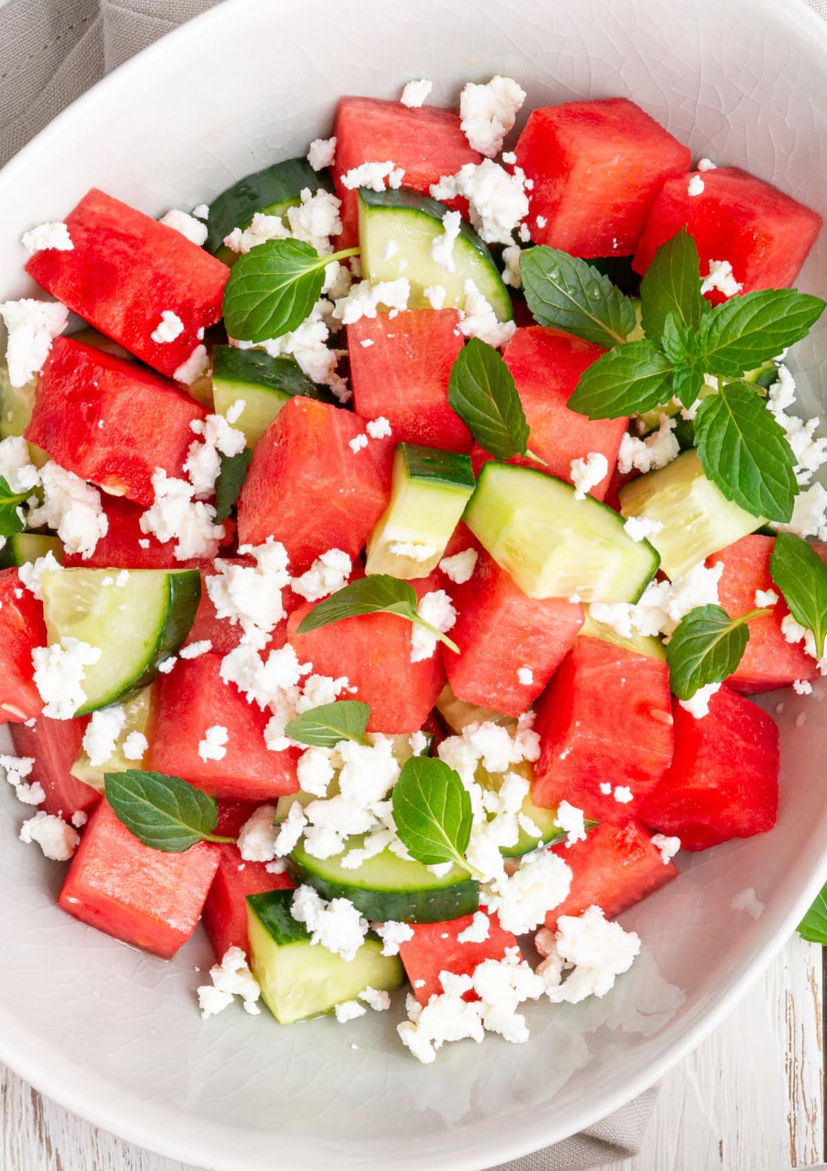 Watermelon Salad in a bowl