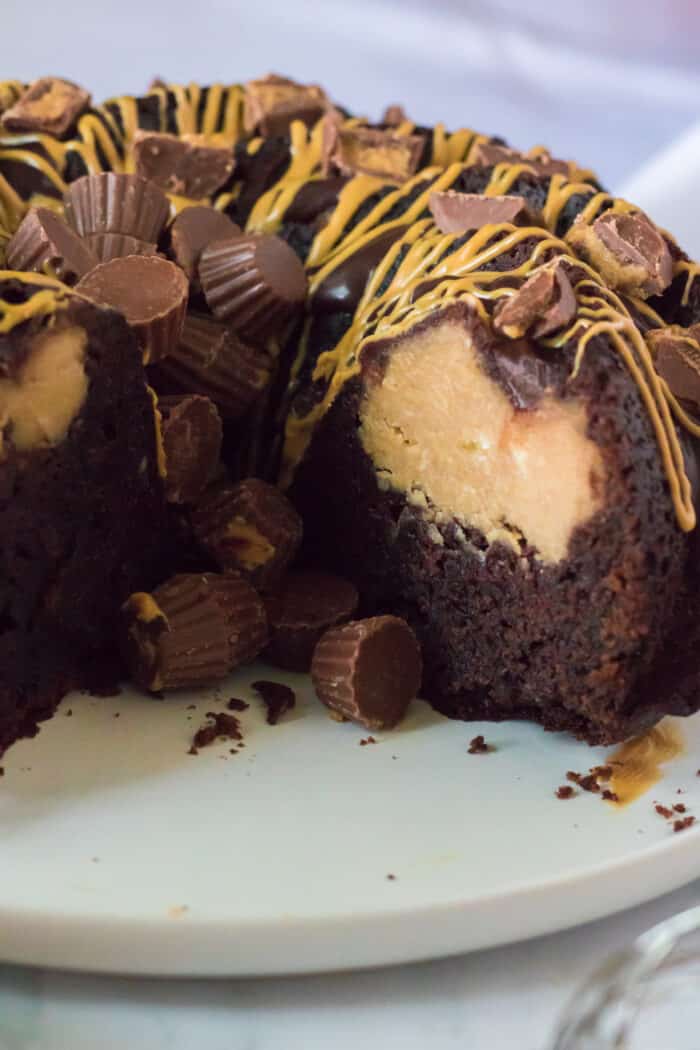 Chocolate Peanut Butter Bundt Cake 