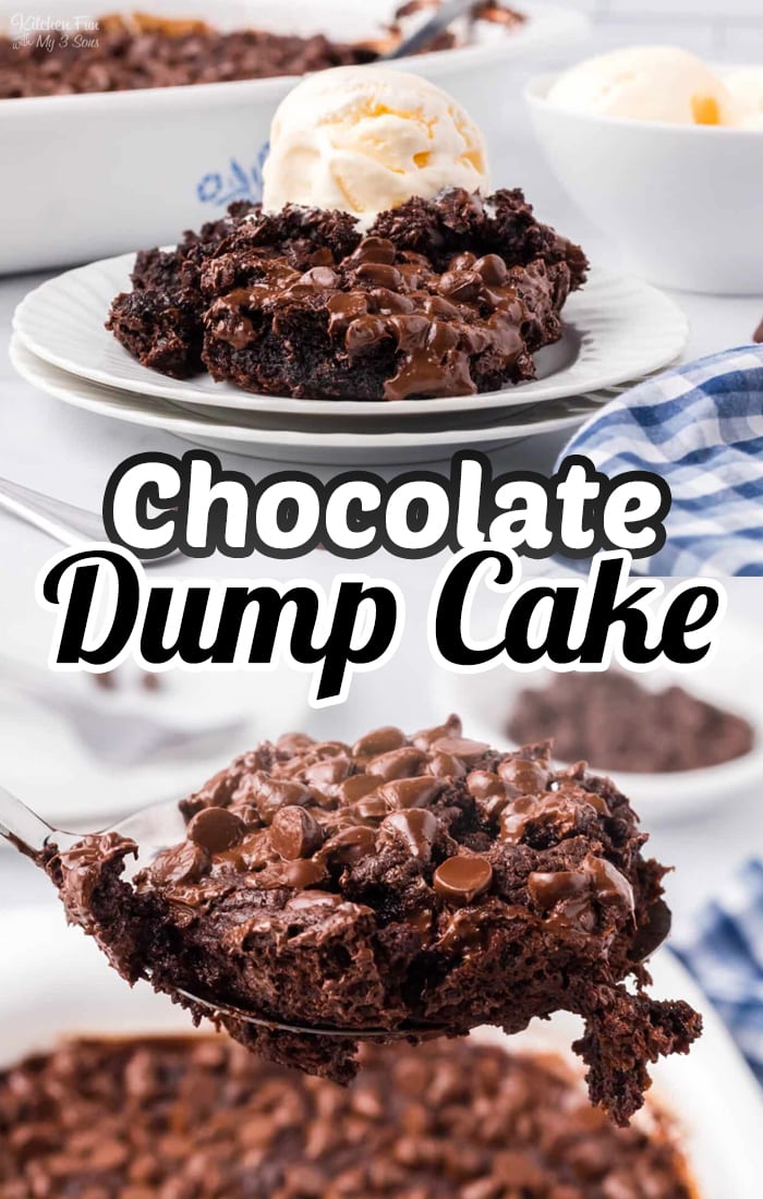 Chocolate Dump Cake is a deliciously rich chocolate-filled dessert with chocolate cake, chocolate pudding, and chocolate chips.
