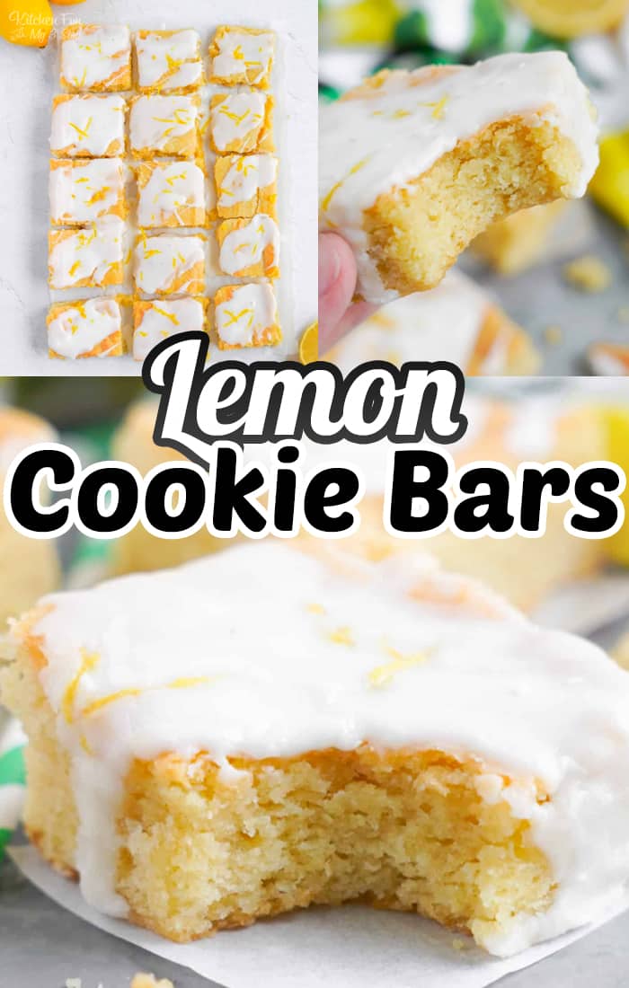 These Lemon Cookie Bars start with a lemon cream cheese cookie base and then topped with a sweet and tangy lemon glaze.