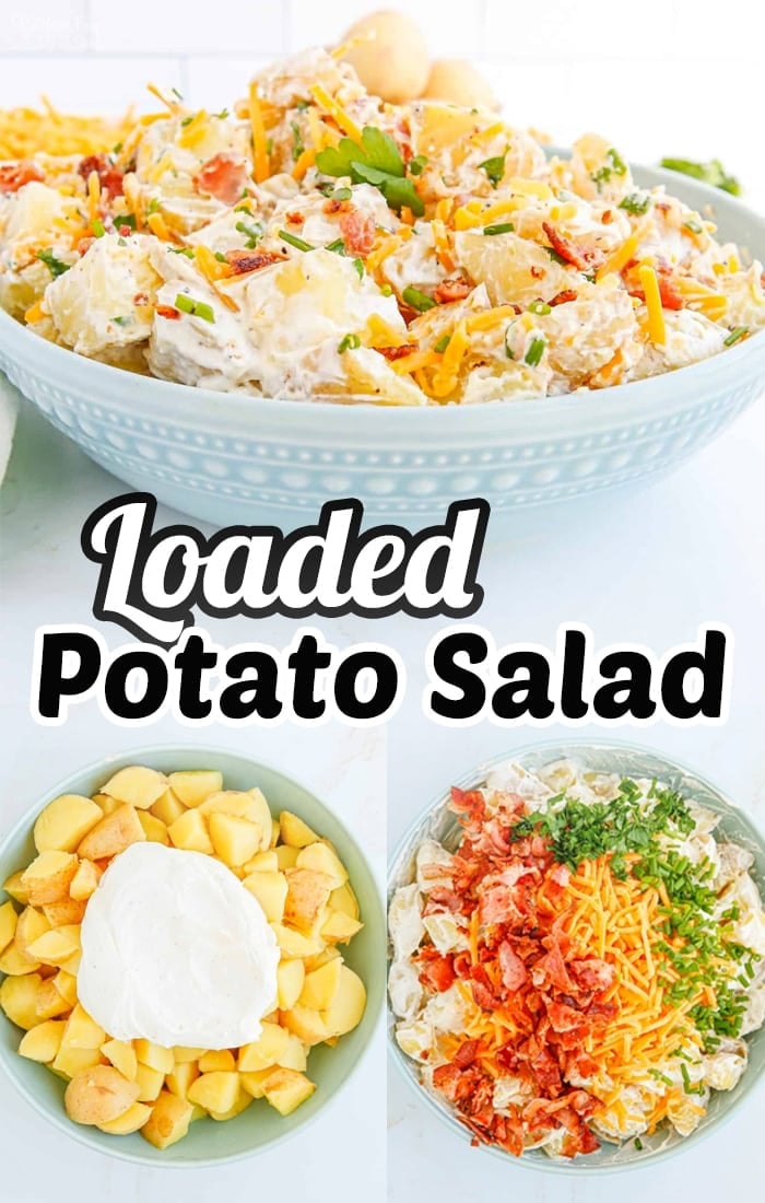 Loaded Potato Salad packed with all the delicious flavors of a fully loaded baked potato. 