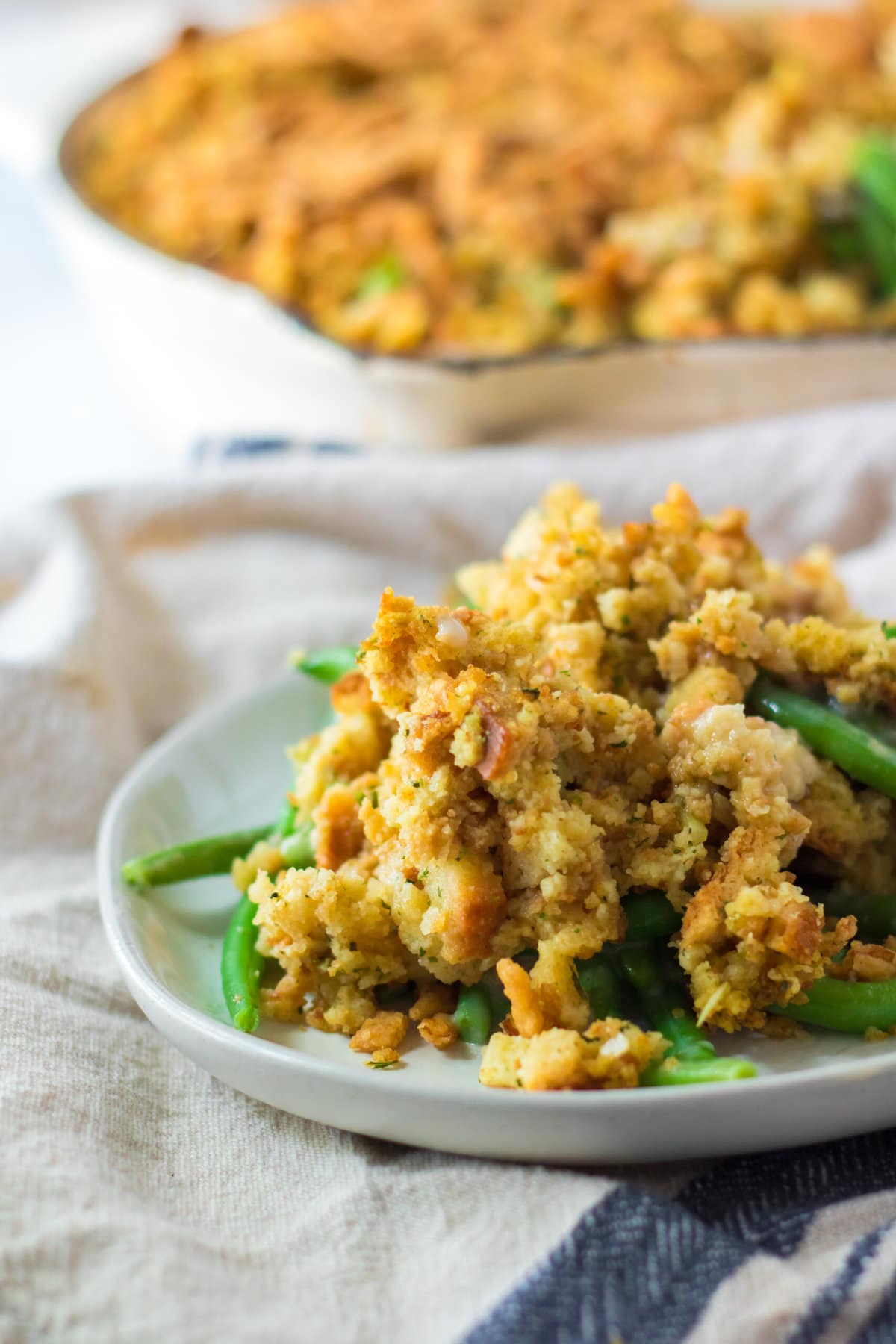 Green Bean Stuffing - Kitchen Fun With My 3 Sons