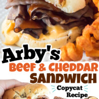 Arby's Beef and Cheddar Sandwich Copycat Recipe pin