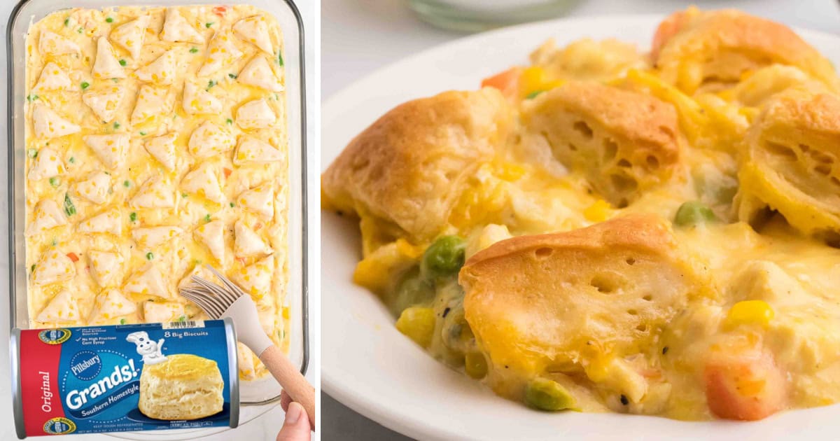 Chicken Pot Pie with Biscuits - Kitchen Fun With My 3 Sons